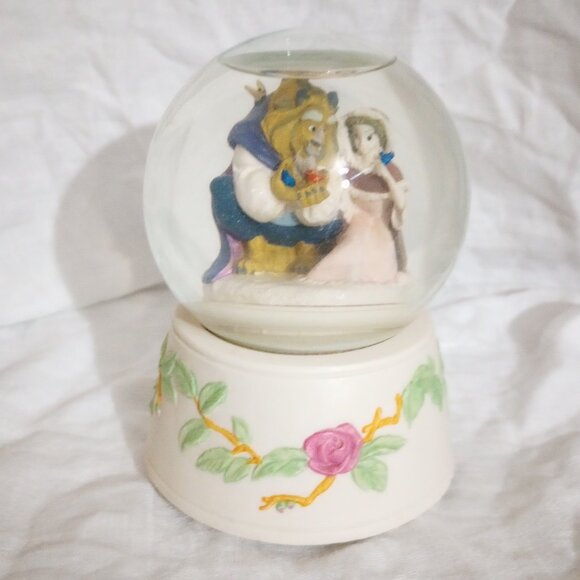 Vintage Schmid Disney's Beauty & the Beast Spinning Musical Snow Globe - Picture 2 of 9